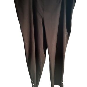 Counterparts Black Capris with Gold Accents